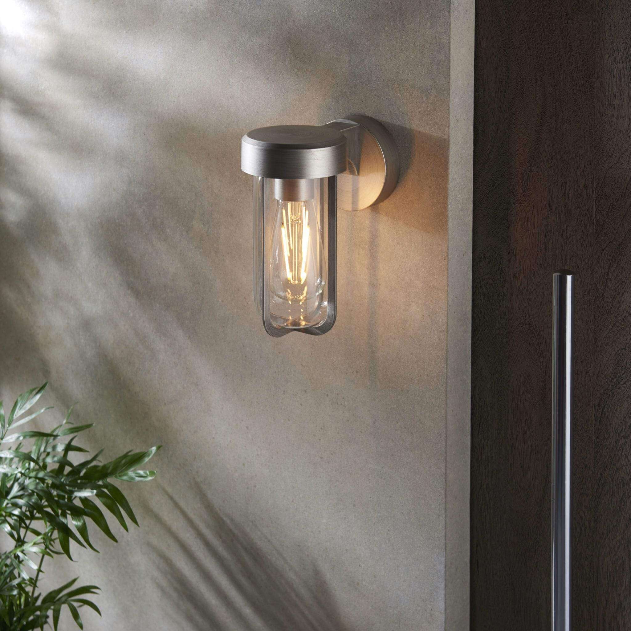 Aire I IP44 Wall Light - Brushed Silver - escapologyhome.co.uk