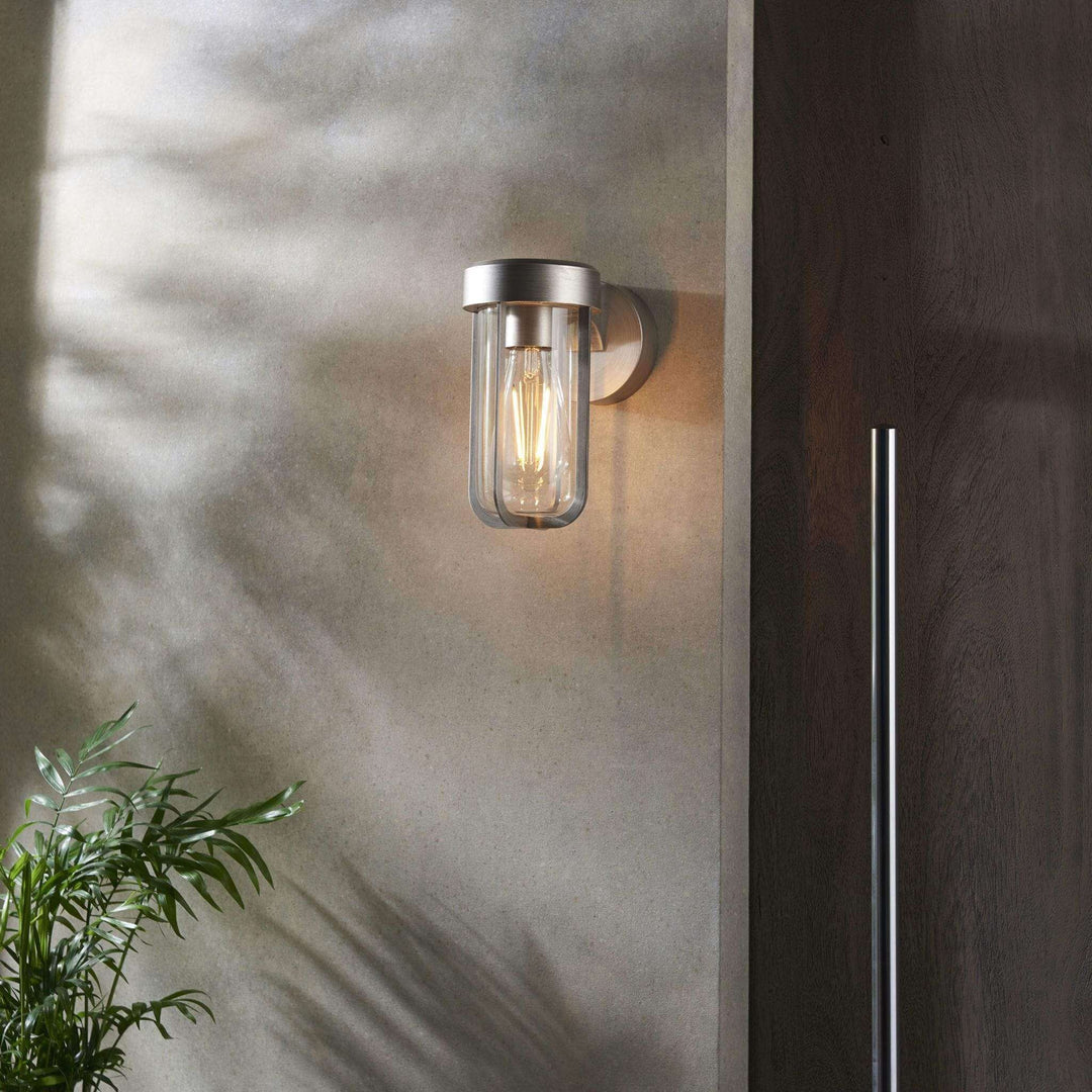 Aire I IP44 Wall Light - Brushed Silver - escapologyhome.co.uk