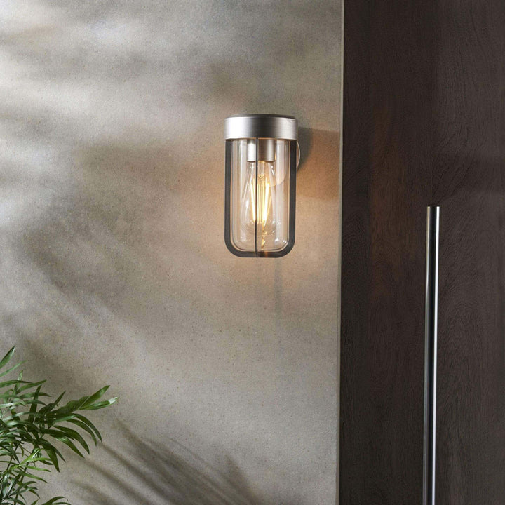 Aire I IP44 Wall Light - Brushed Silver - escapologyhome.co.uk