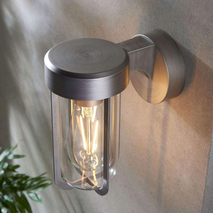 Aire I IP44 Wall Light - Brushed Silver - escapologyhome.co.uk