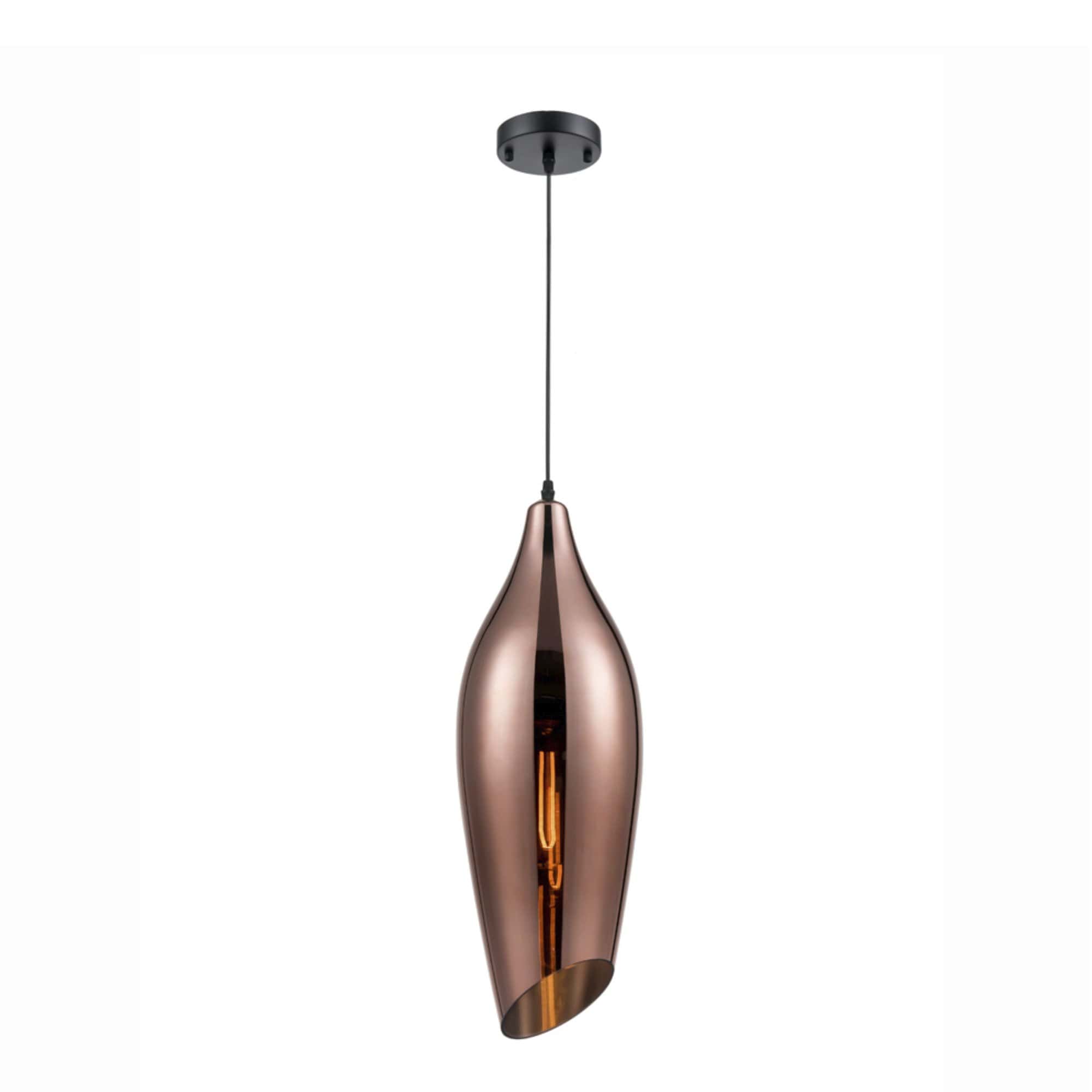 Pierro Glass Pendant Copper - Two Sizes - escapologyhome.co.uk