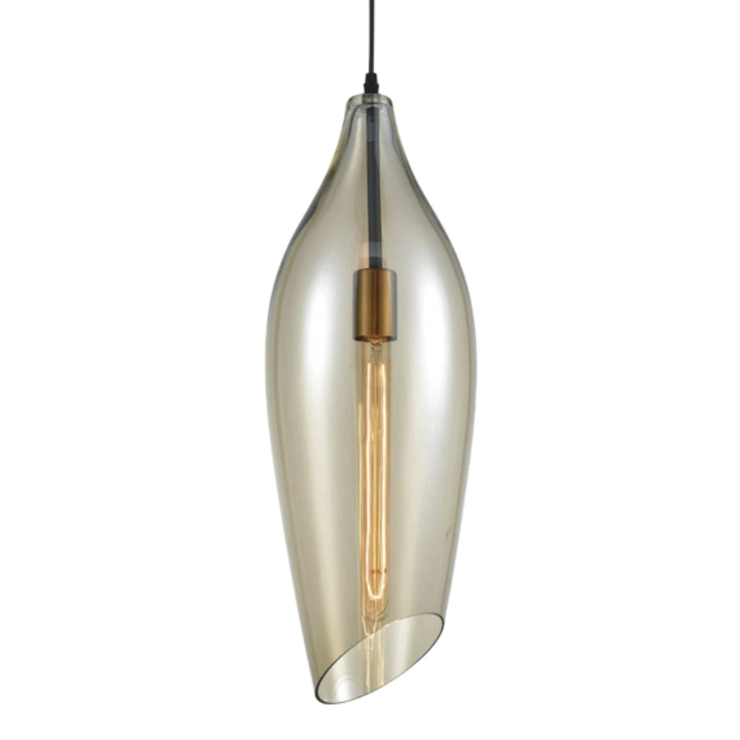 Pierro Glass Pendant Pale Amber - Two Sizes - escapologyhome.co.uk