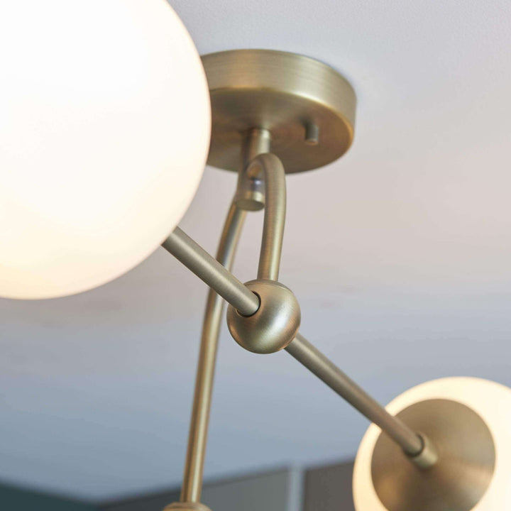 Blanco Globe Semi-Flush Pendant - escapologyhome.co.uk