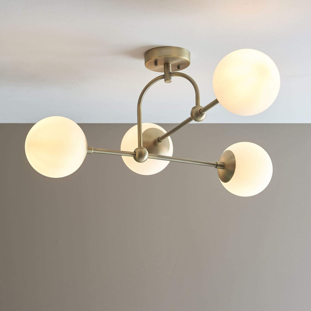 Blanco Globe Semi-Flush Pendant - escapologyhome.co.uk