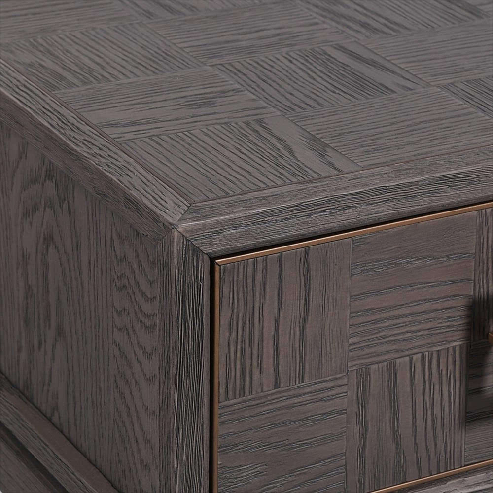 Hallé Oak 1-Drawer Side Table - escapologyhome.co.uk