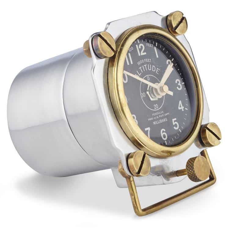 Pendulux Altimeter Table Clock - Aluminium - escapologyhome.co.uk