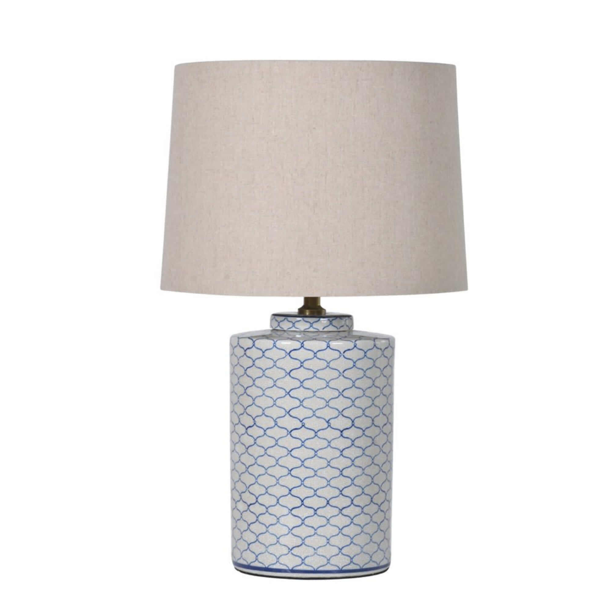 Crackle Glaze Lamp With Shade - escapologyhome.co.uk