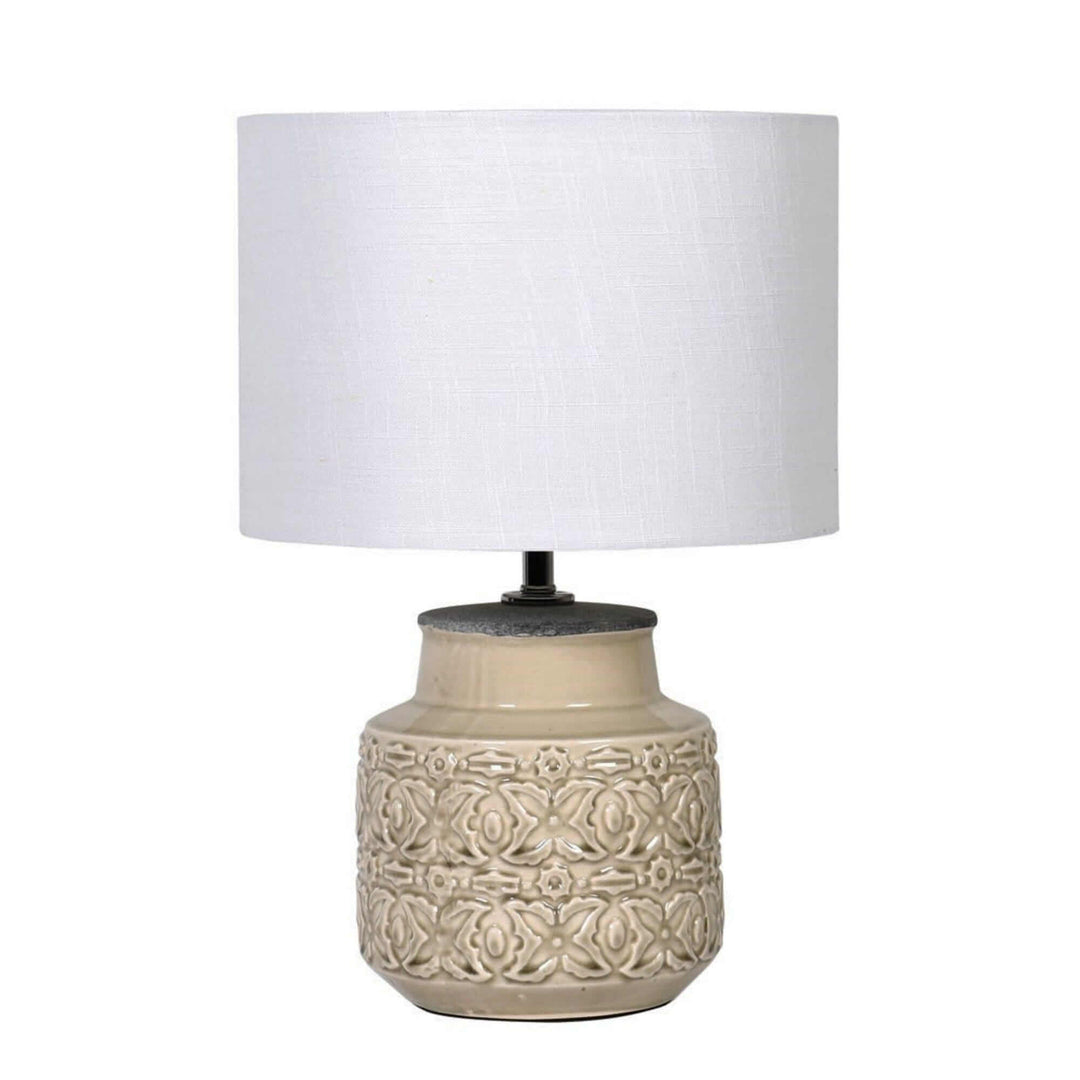 Fleur Table Lamp With White Shade - escapologyhome.co.uk