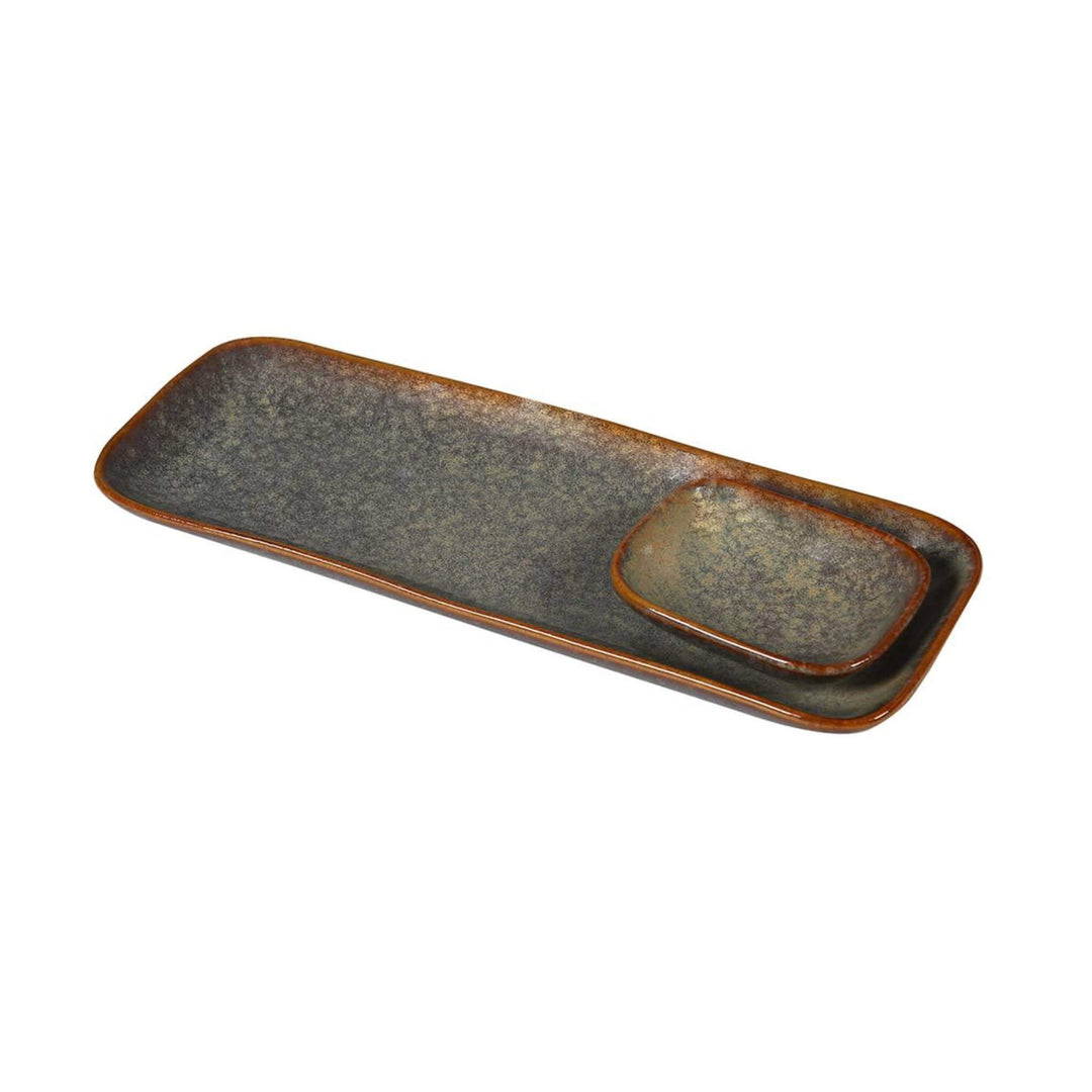 Kyoto Ceramic Dip Bowl & Tray - escapologyhome.co.uk