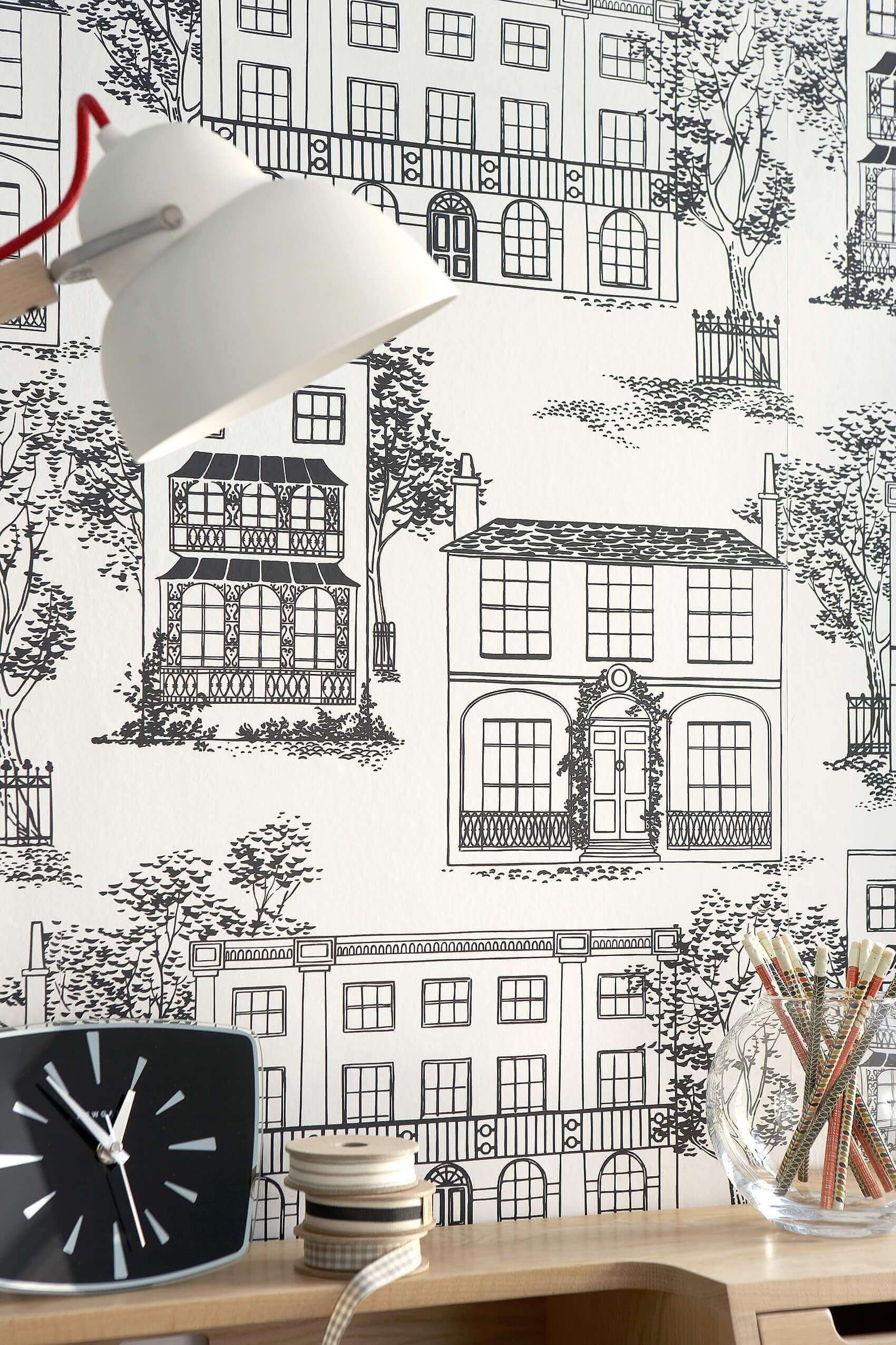 Little Greene Wallpaper Hampstead Ink - escapologyhome.co.uk